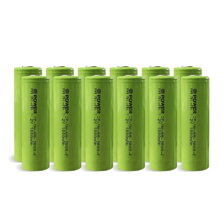 Ip Power Ni-Mh AA 1800mAh Rechargeable Flat Top - 12PK IP-NH-AA-1800-FT-12